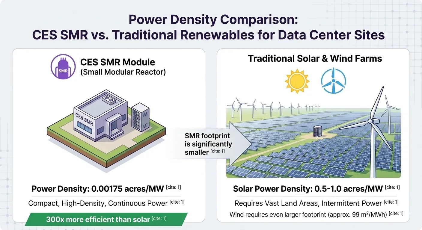 Cleaner Energy Solutions SMR Facility vs Solar Wind Farm Energy